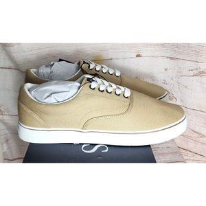 Chaps Canvas Laceup Taupe Sneakers - Classic Style Comfortable Details, Size 11